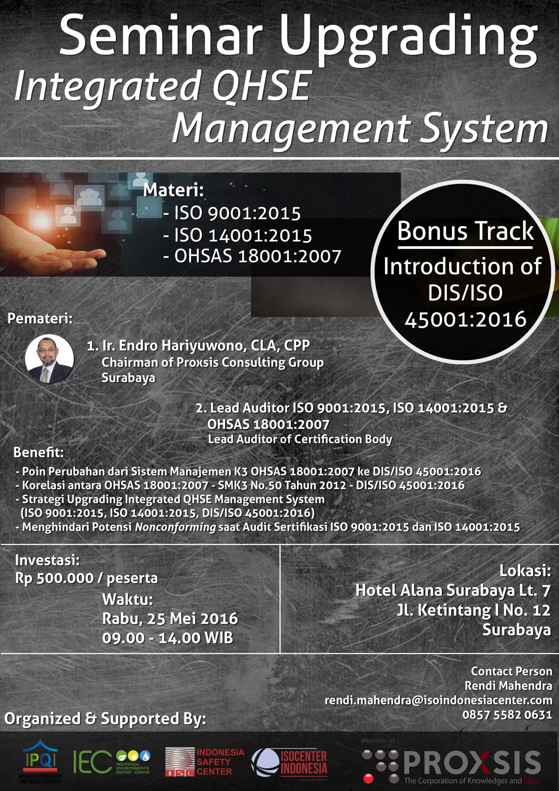 Seminar Upgrading Integrated QHSE Management System