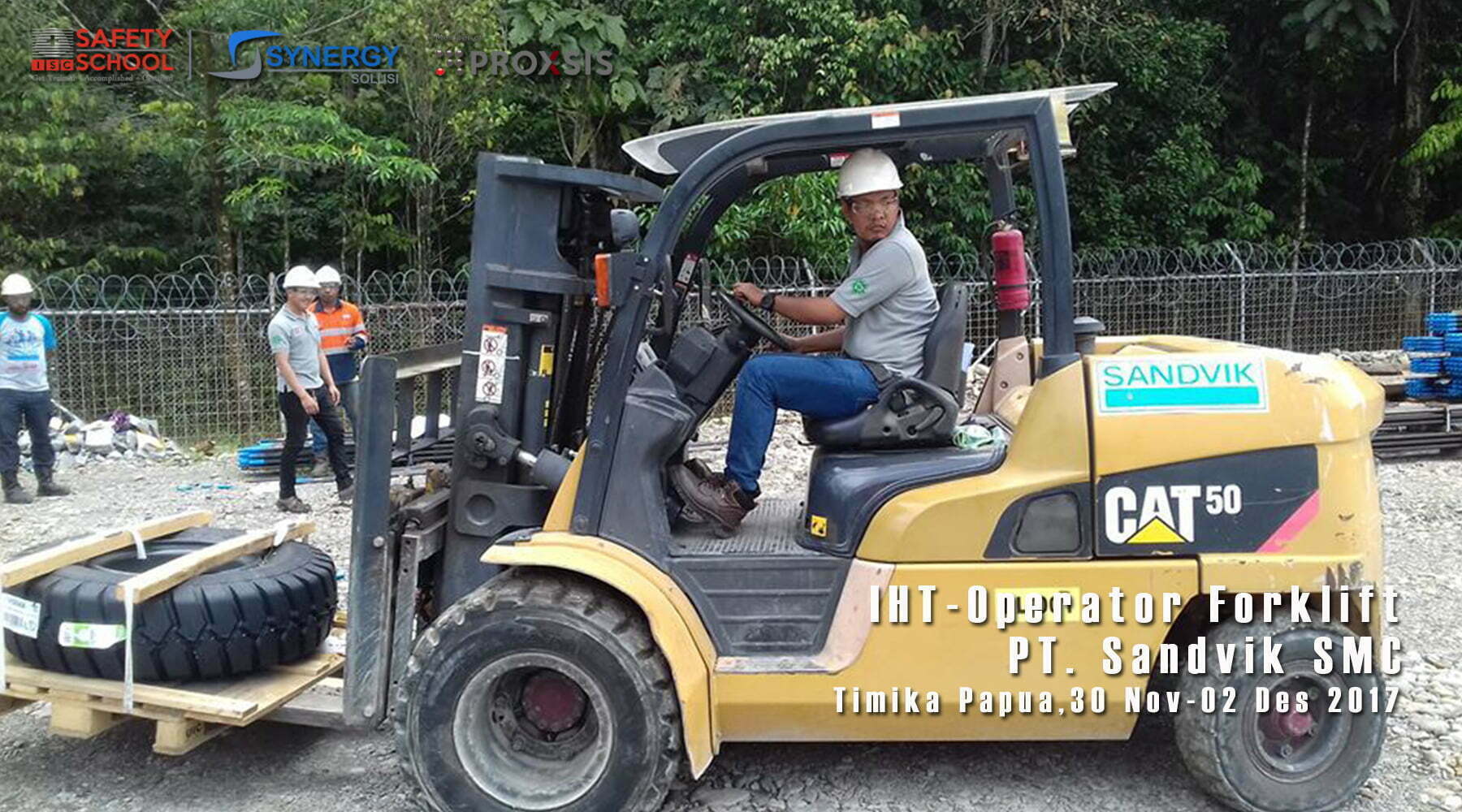Inhouse Training Operator Forklift PT Sandvik SMC Timika Papua